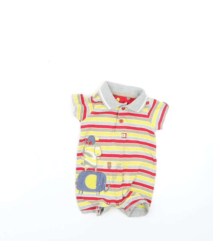TU Baby Multicoloured Striped Babygrow One-Piece Size 3-6 Months