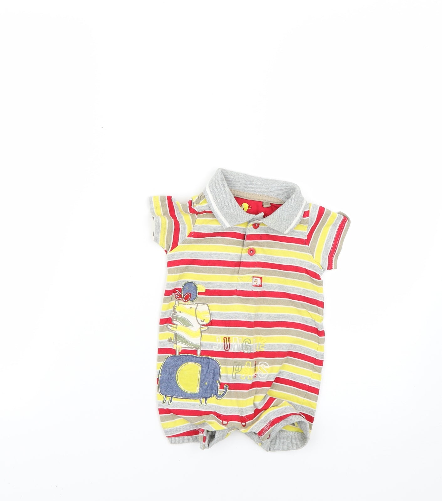TU Baby Multicoloured Striped  Babygrow One-Piece Size 3-6 Months