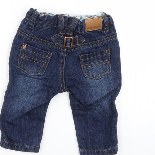 marks Baby Blue   Cropped Jeans Size 3-6 Months