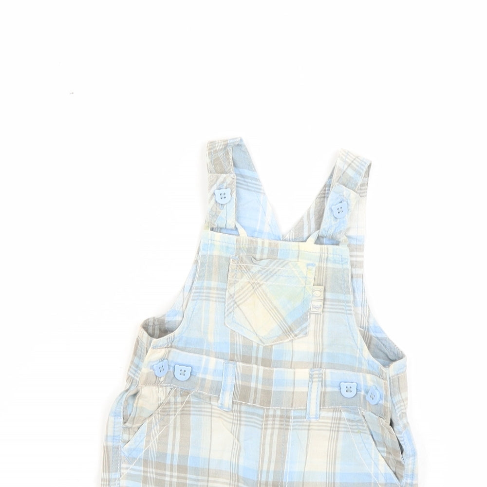 TU Baby Multicoloured Check  Dungaree Outfit/Set Size 3-6 Months