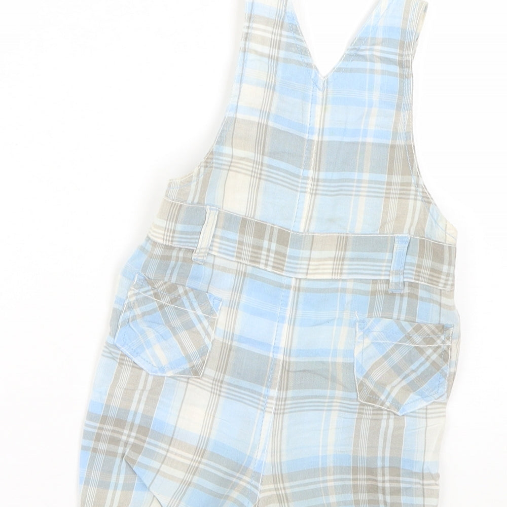 TU Baby Multicoloured Check  Dungaree Outfit/Set Size 3-6 Months