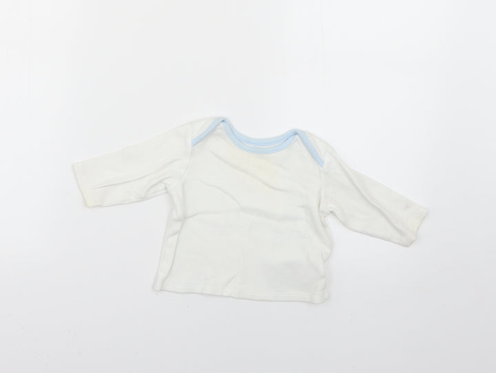 Marks and Spencer Baby White   Basic T-Shirt Size 3-6 Months