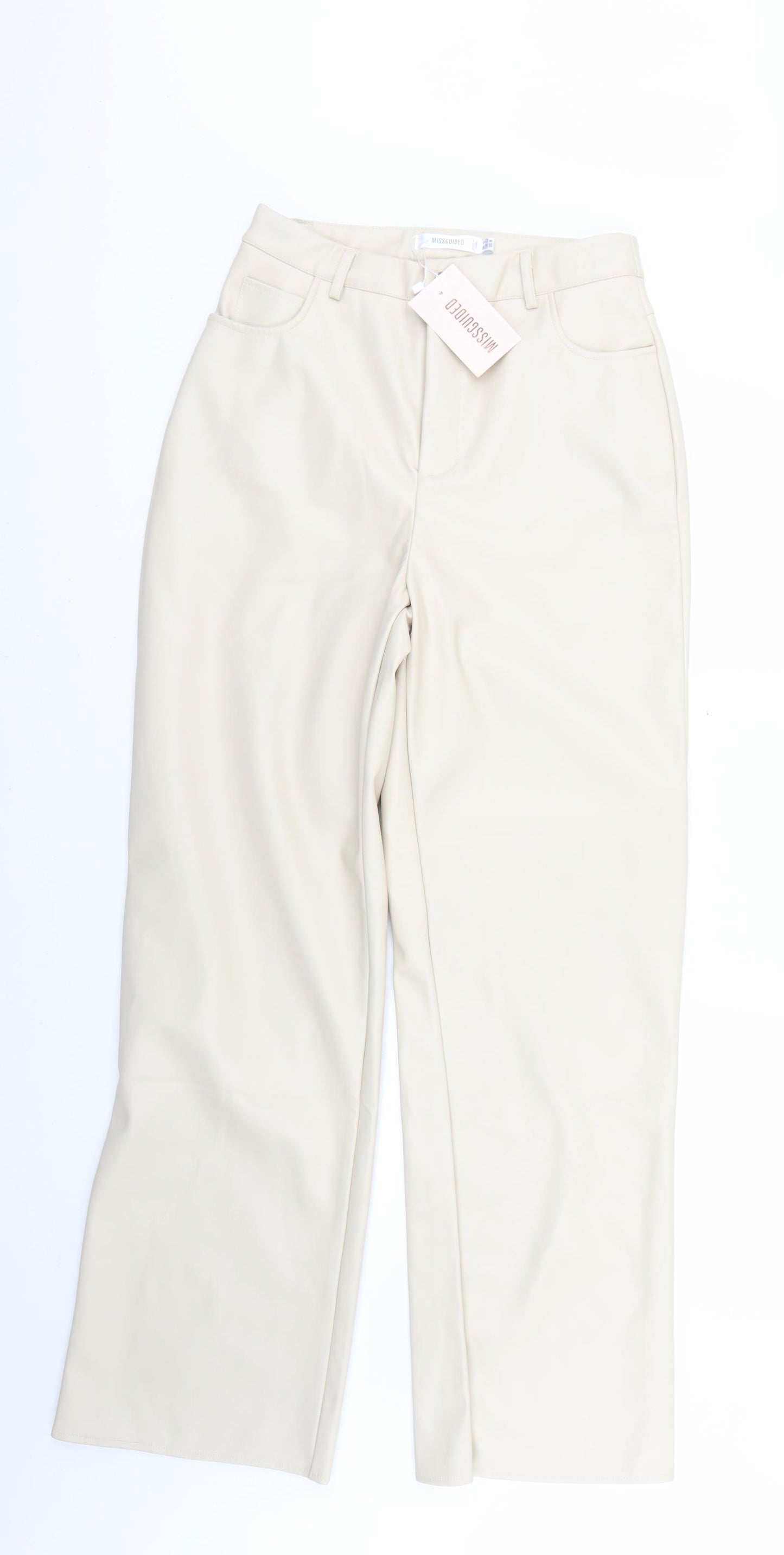Missguided Womens Beige   Trousers  Size 12 L31 in