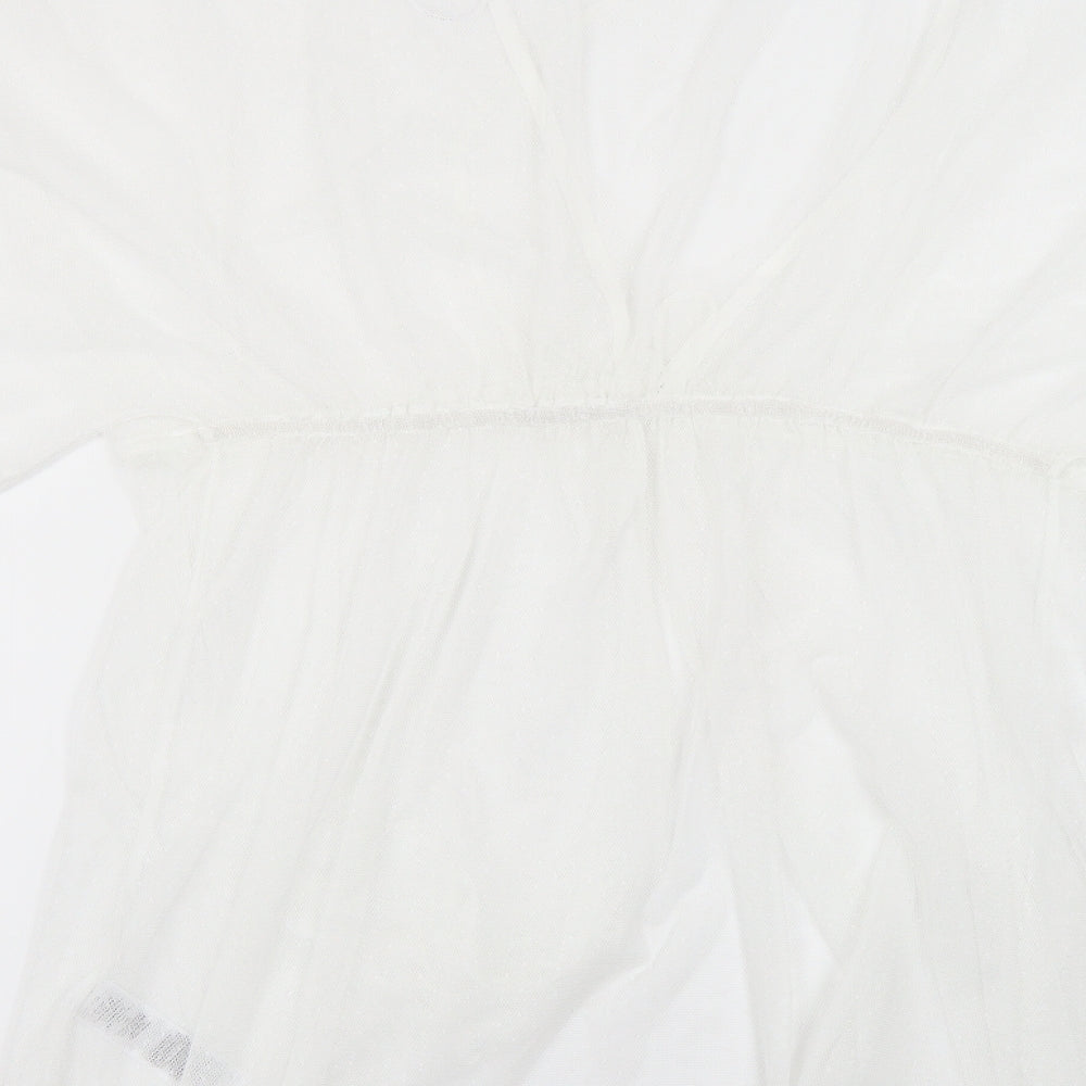 Primark Womens White   Cardigan Jumper Size 12