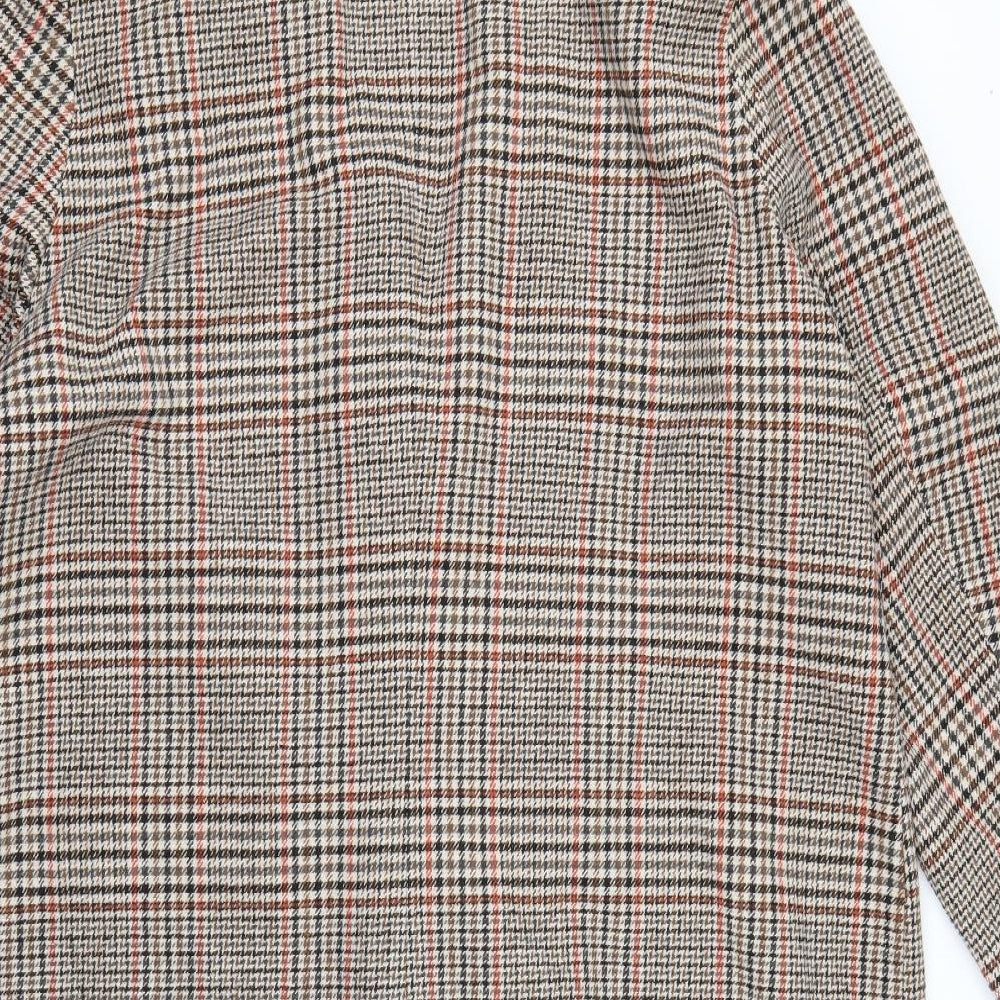 TU Womens Multicoloured Check  Pea Coat Coat Size 22