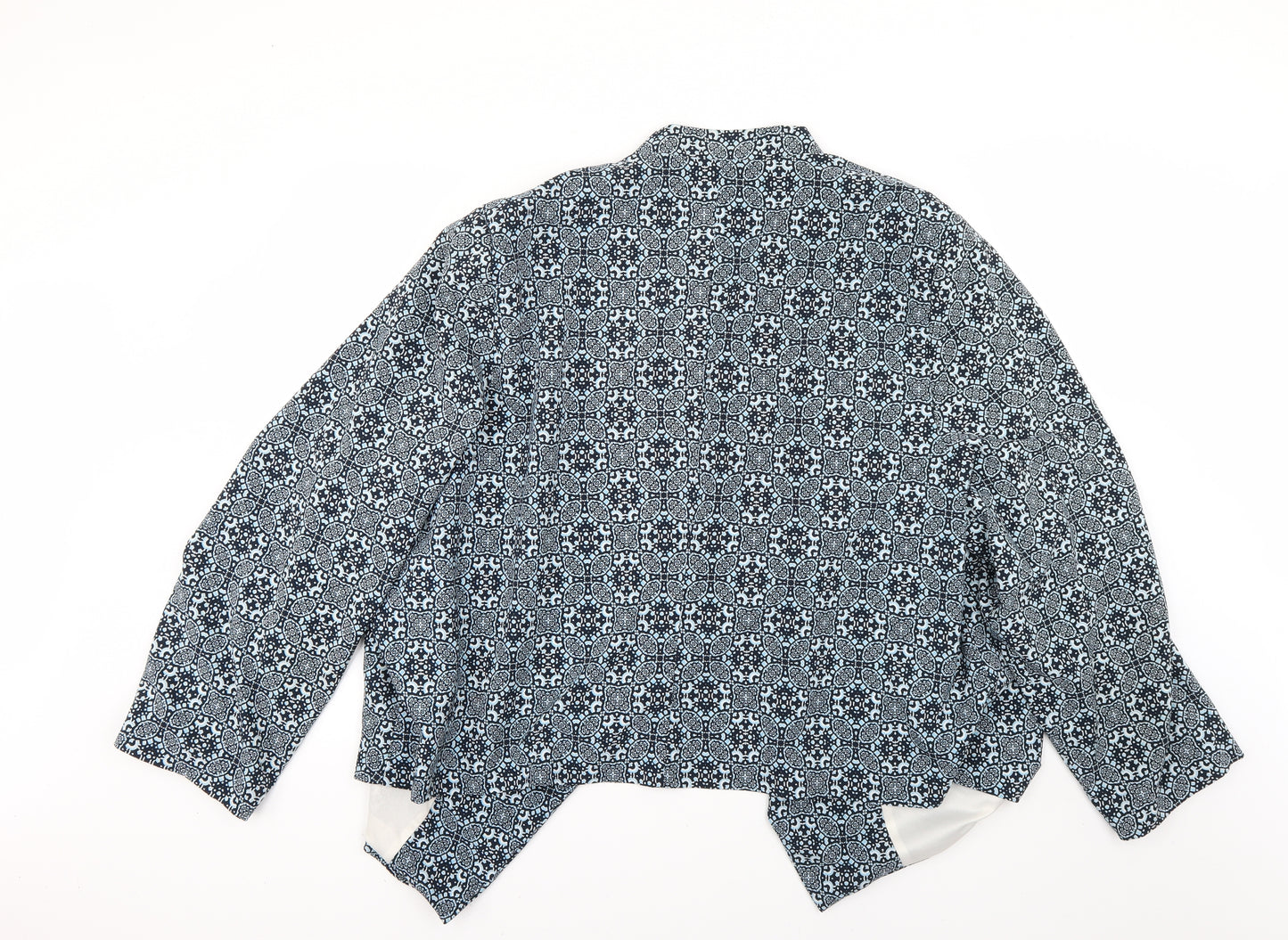 New Look Womens Multicoloured Geometric  Overcoat Blazer Size 28