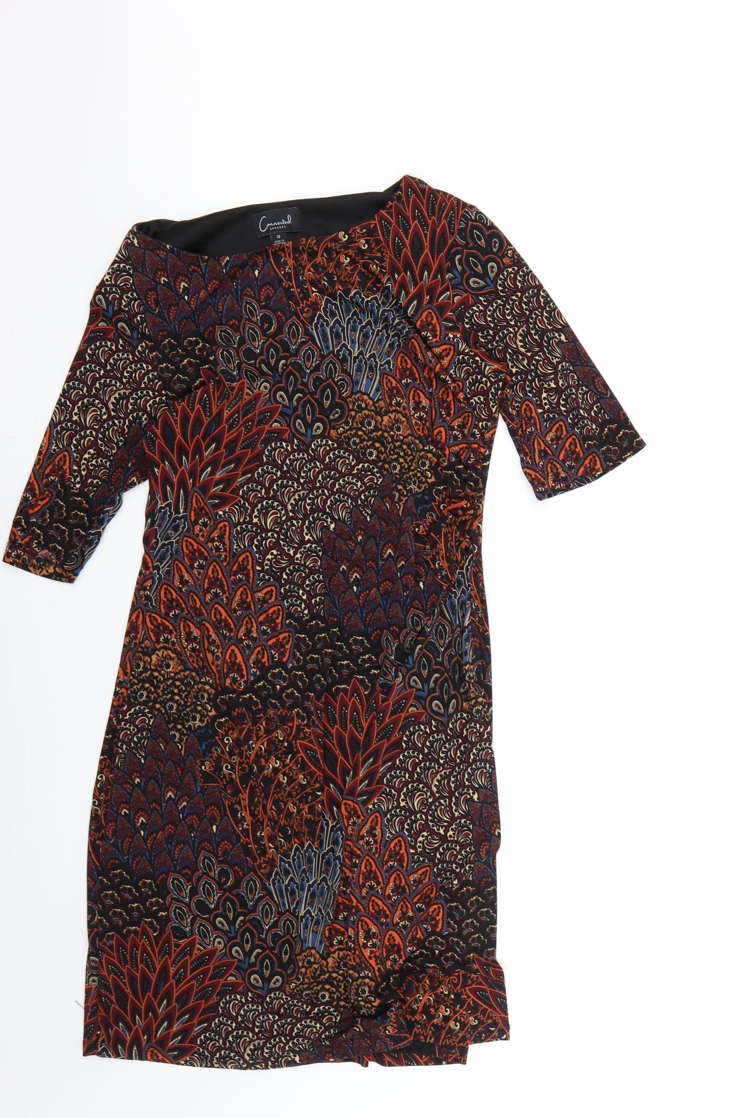 Connected Womens Multicoloured Geometric  Bodycon  Size 12