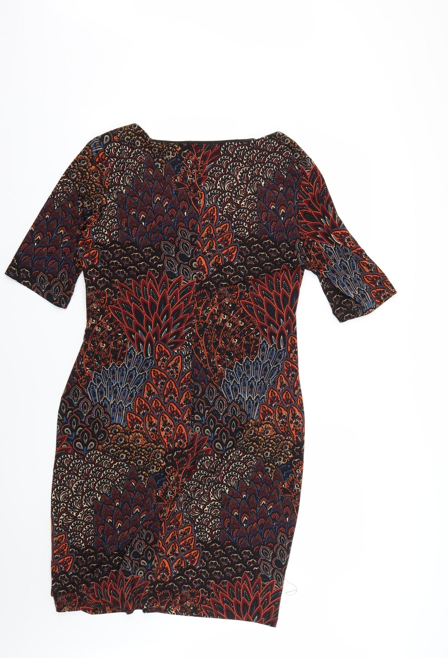 Connected Womens Multicoloured Geometric  Bodycon  Size 12