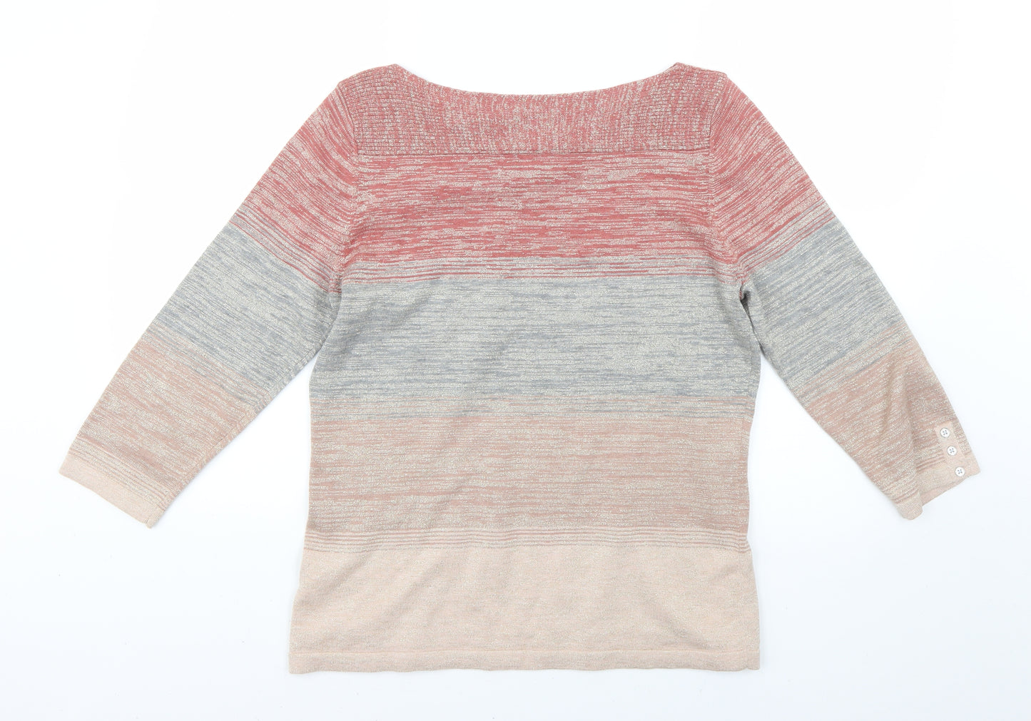 NEXT Womens Multicoloured Striped  Pullover Jumper Size 14