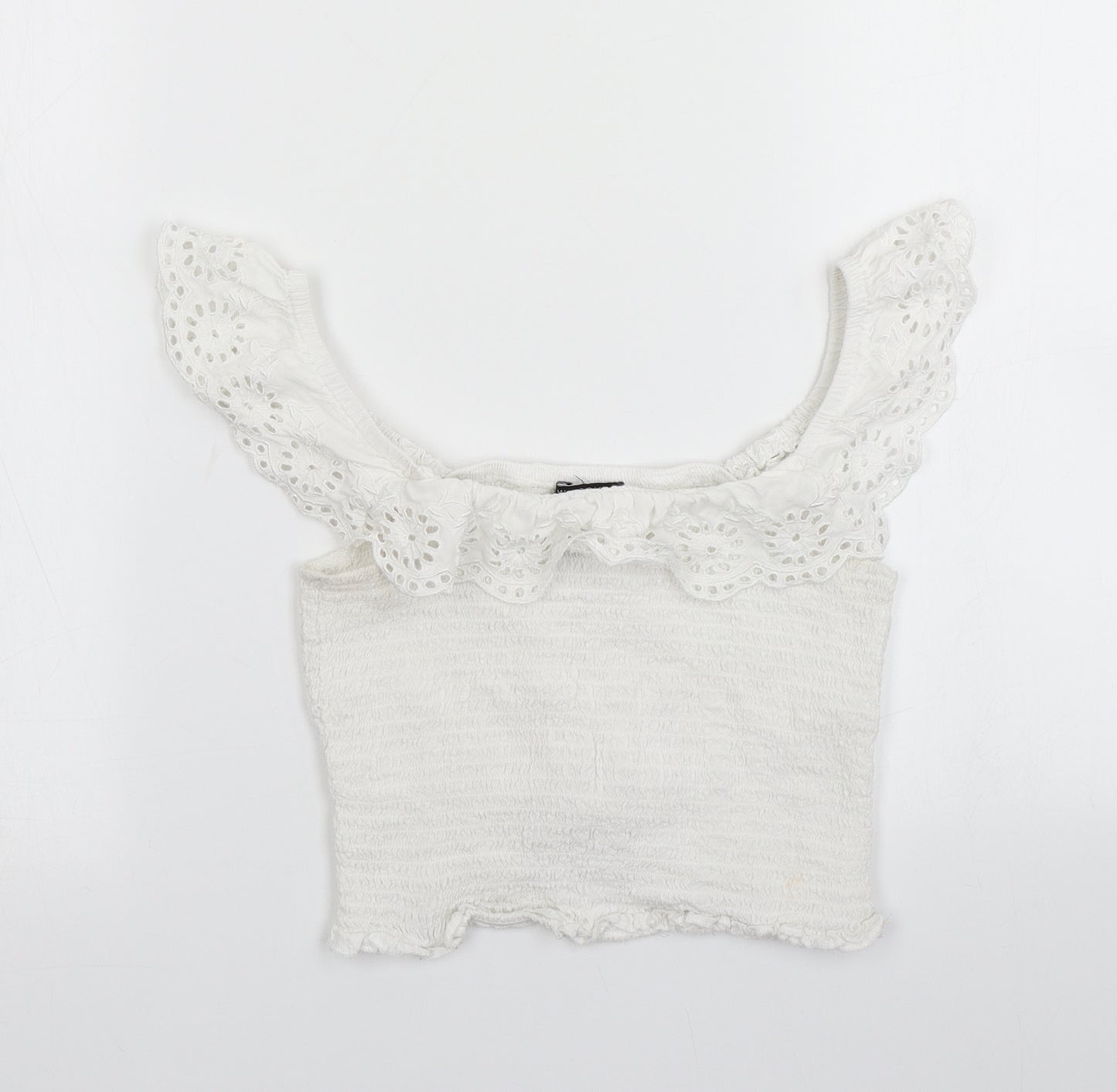 915 Generation Girls White   Cropped T-Shirt Size 13 Years