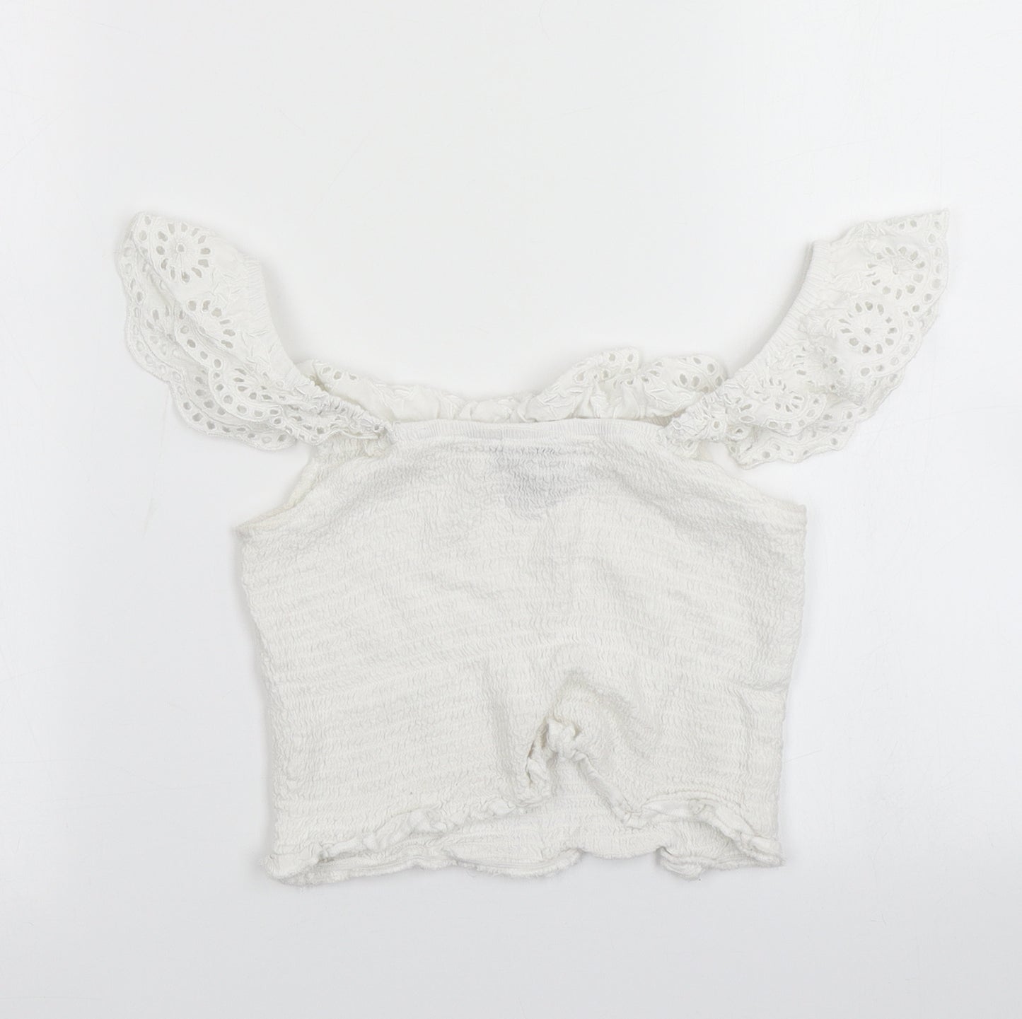 915 Generation Girls White   Cropped T-Shirt Size 13 Years