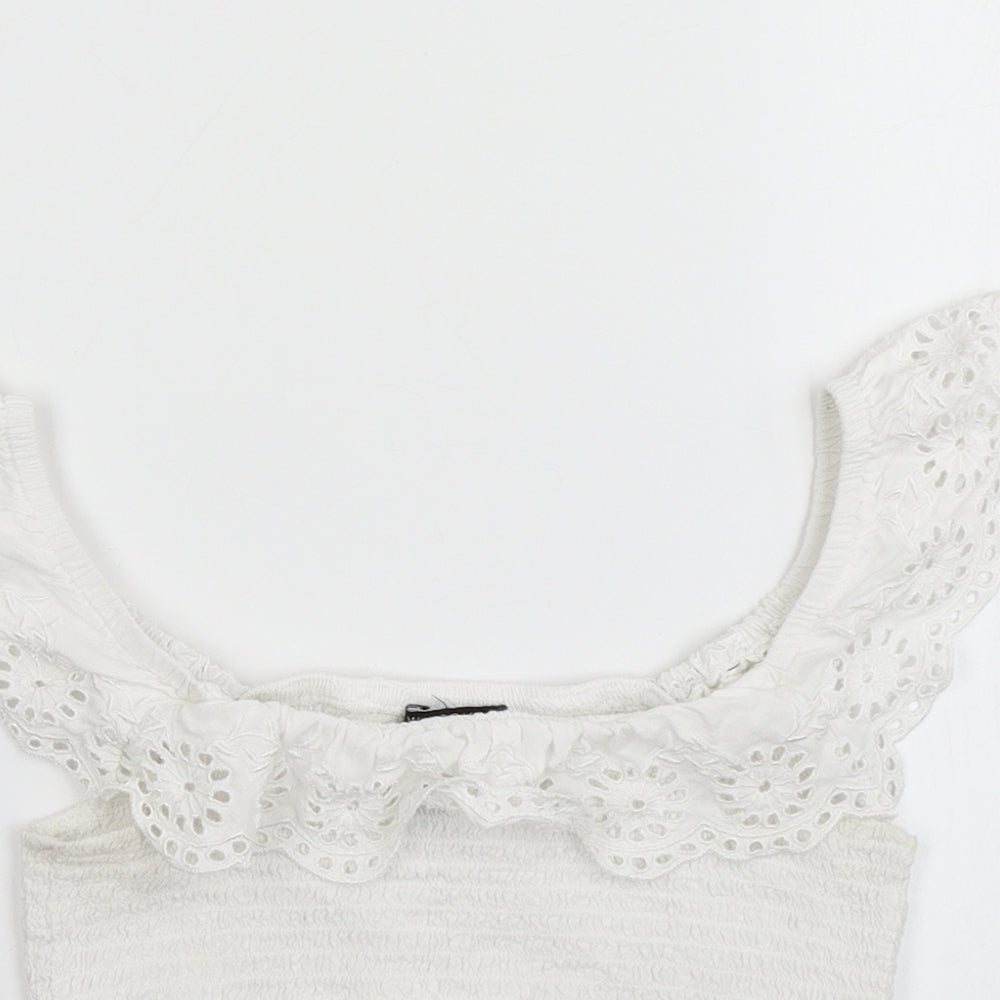 915 Generation Girls White   Cropped T-Shirt Size 13 Years