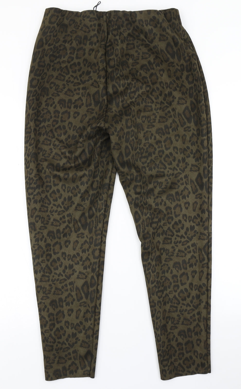 Zara Womens Green Animal Print  Dress Pants Trousers Size XL L25 in