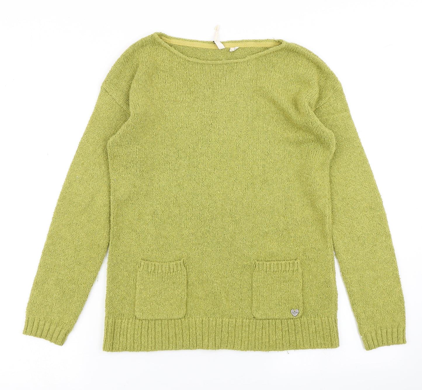 White Stuff Womens Green  Knit Pullover Jumper Size 10