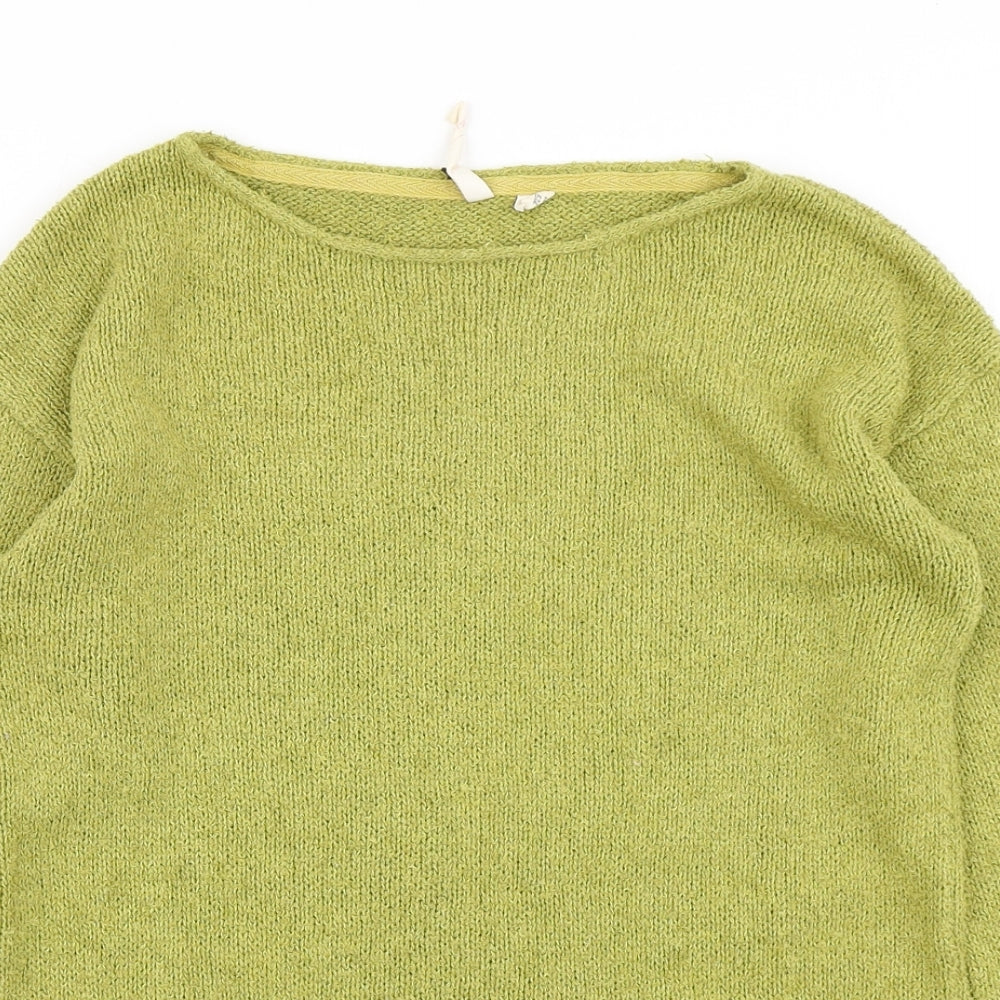 White Stuff Womens Green  Knit Pullover Jumper Size 10