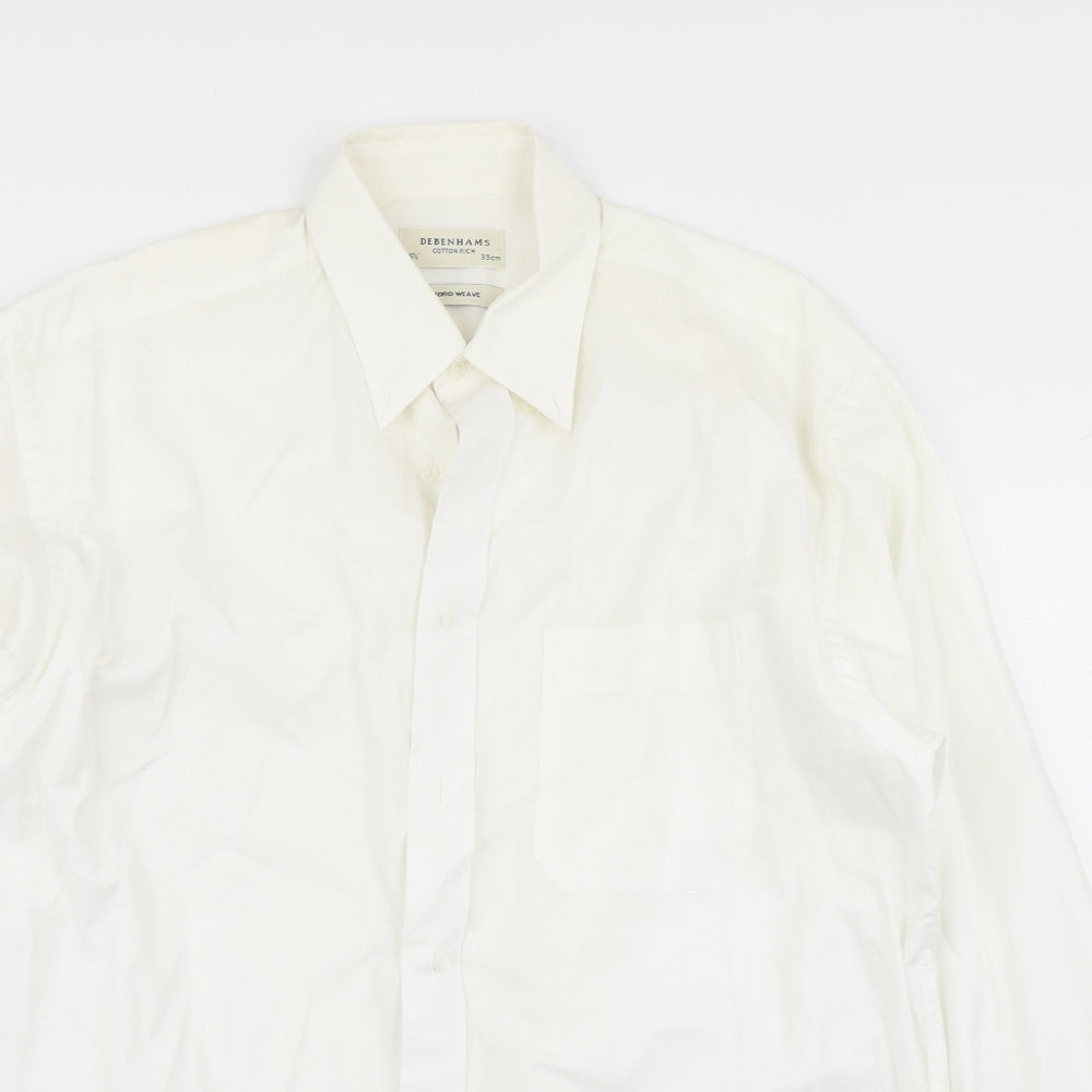 Debenhams Mens White    Dress Shirt Size 15.5