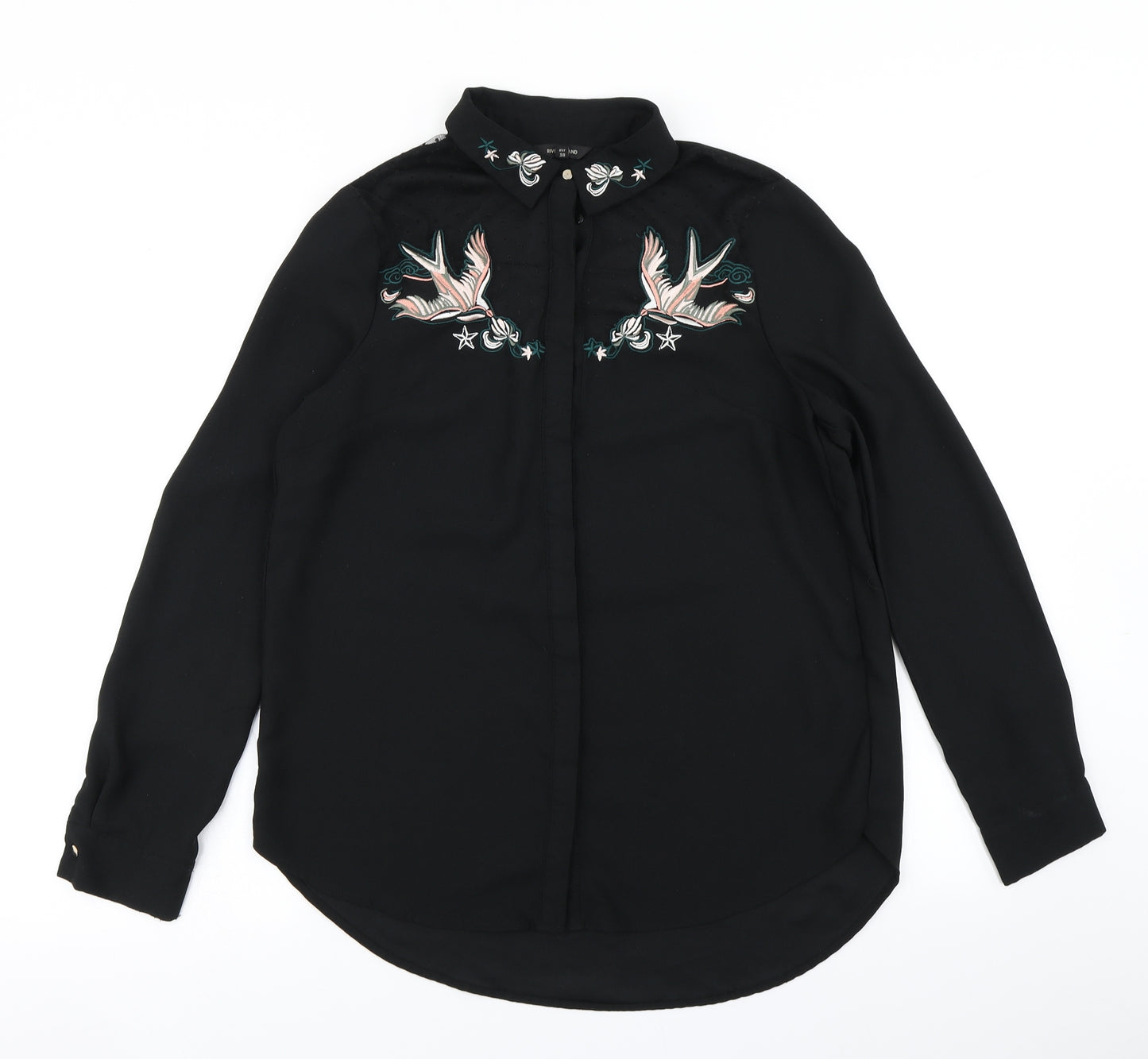 River Island Womens Black   Basic Button-Up Size 12