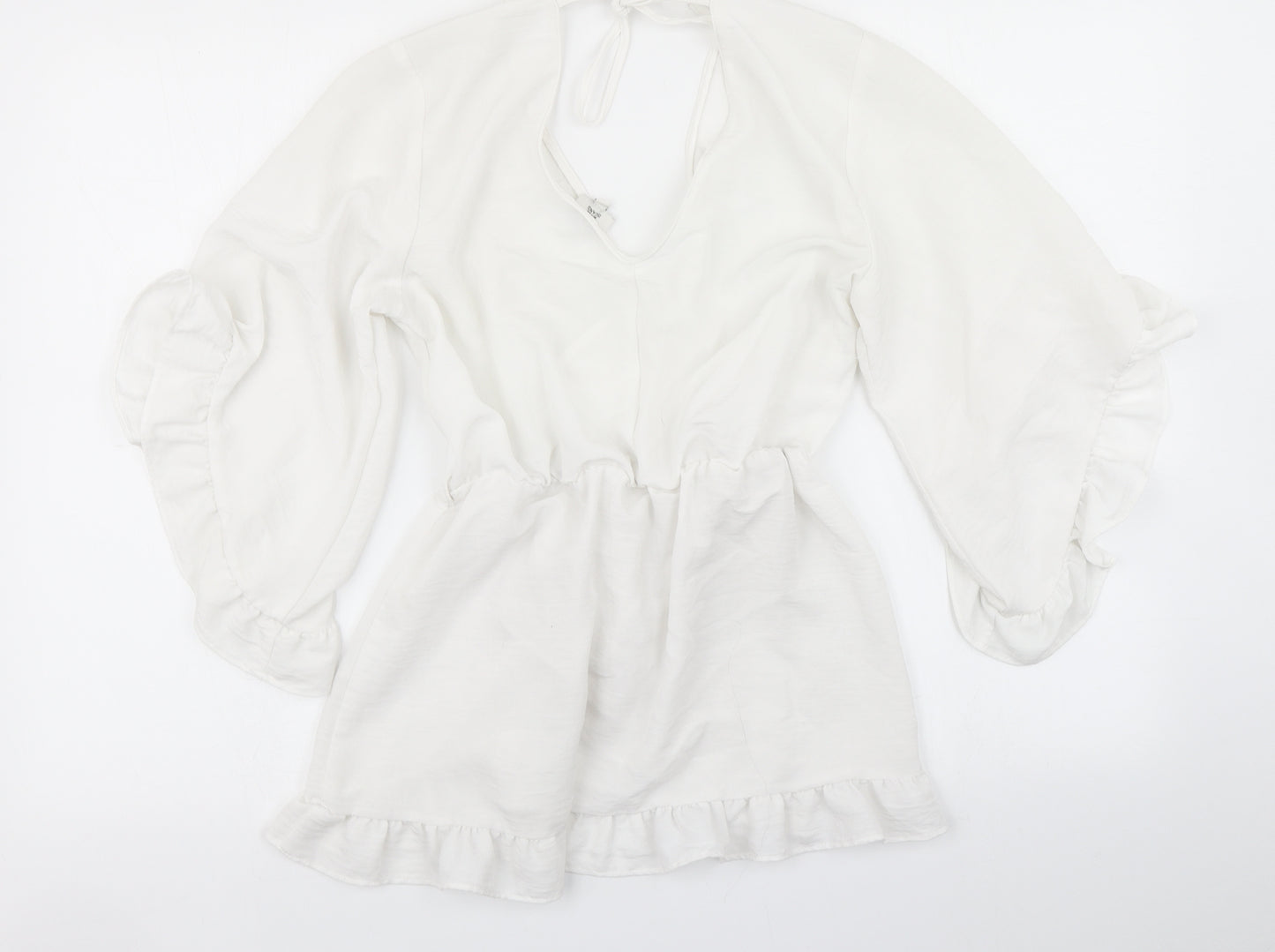 River Island Womens White   Wrap Blouse Size 10