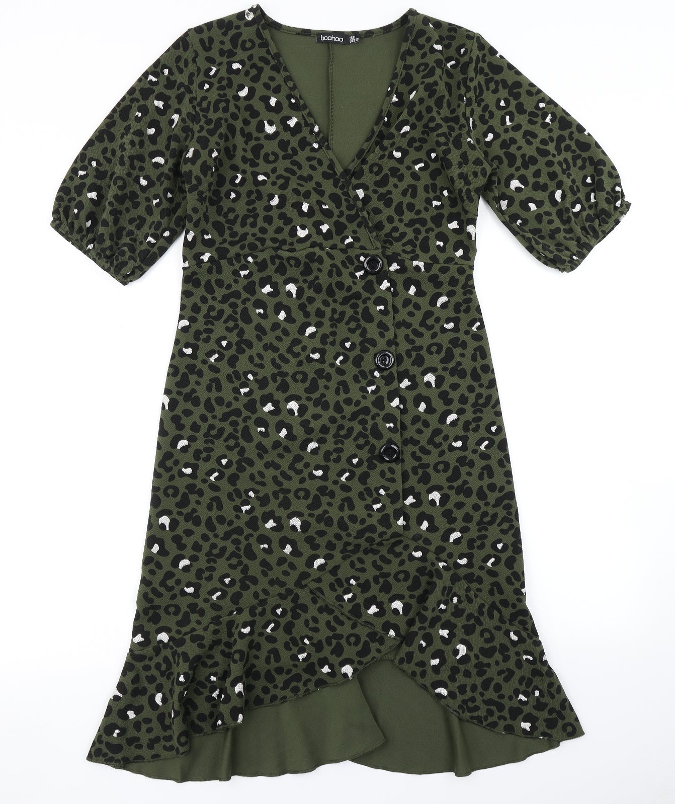 Boohoo Womens Green Animal Print  Mermaid  Size 10