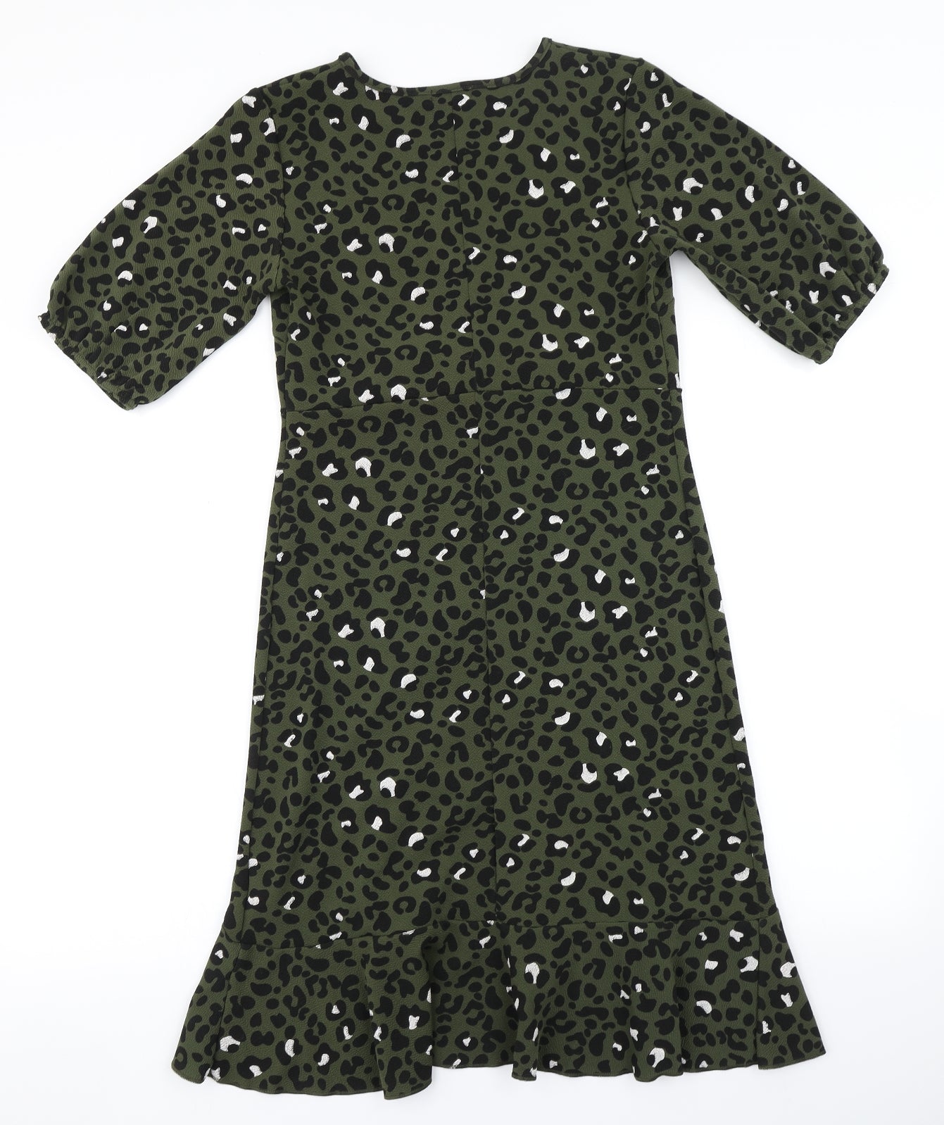 Boohoo Womens Green Animal Print  Mermaid  Size 10