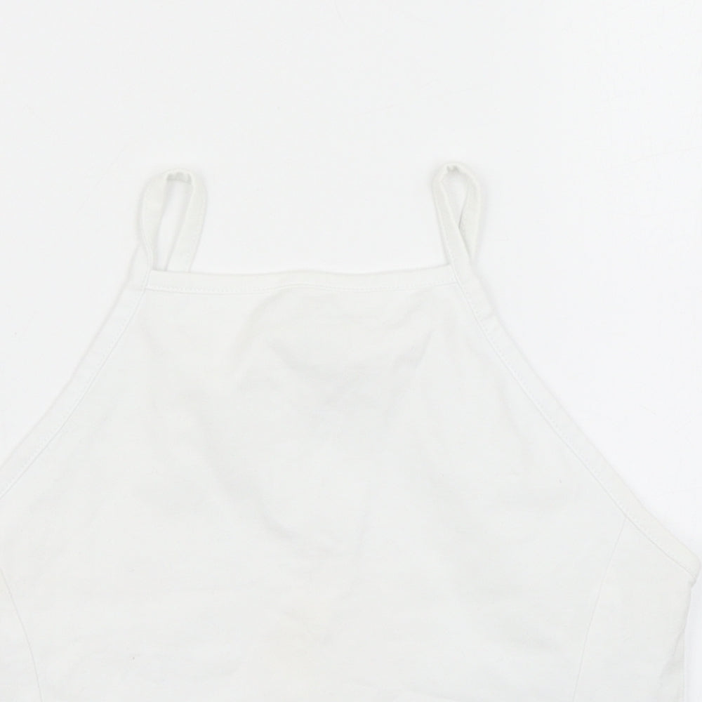 Miss Selfridge Womens White   Cropped Tank Size 8