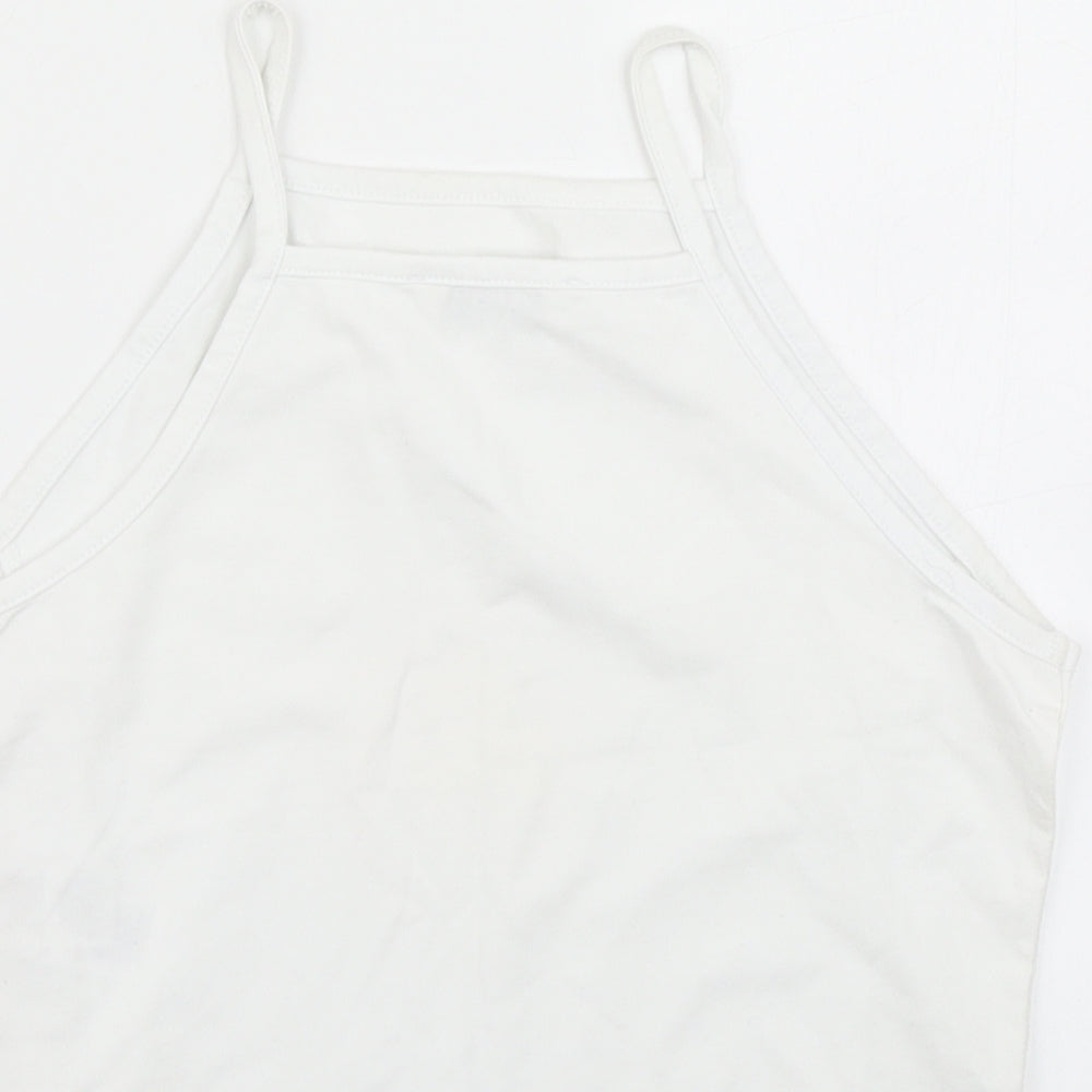 Miss Selfridge Womens White   Cropped Tank Size 8