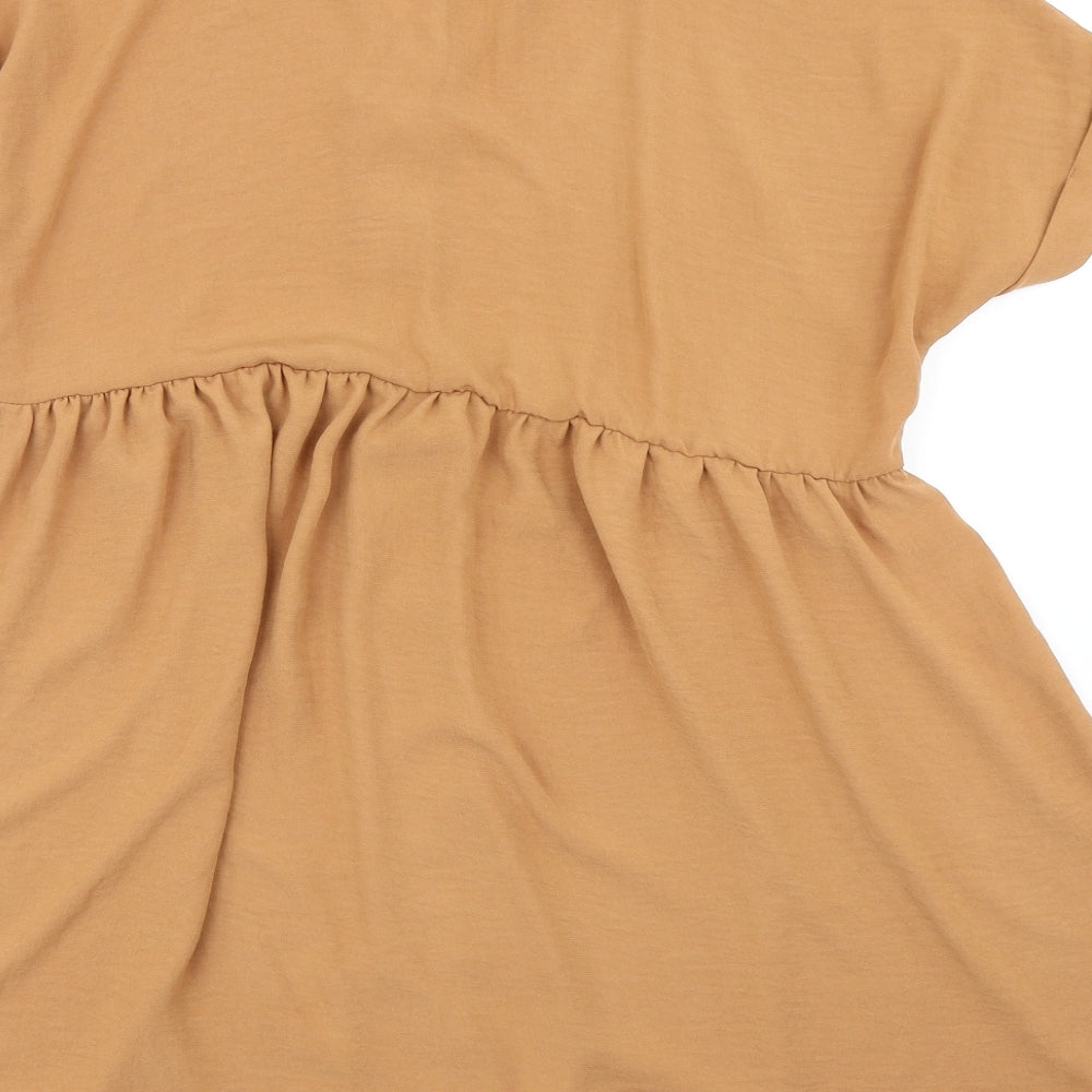 New Look Womens Brown   Shirt Dress  Size 10