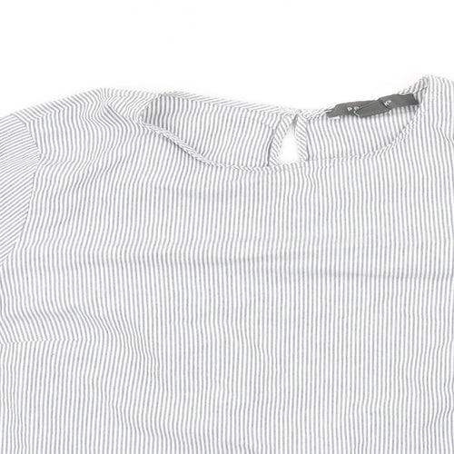 Primark Womens Blue Striped  Basic Blouse Size 12