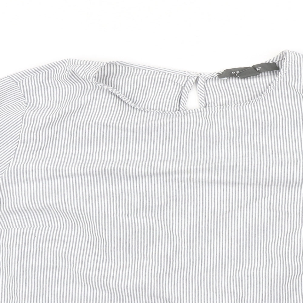 Primark Womens Blue Striped  Basic Blouse Size 12