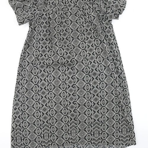 Atmosphere Womens Black Geometric  A-Line  Size 8