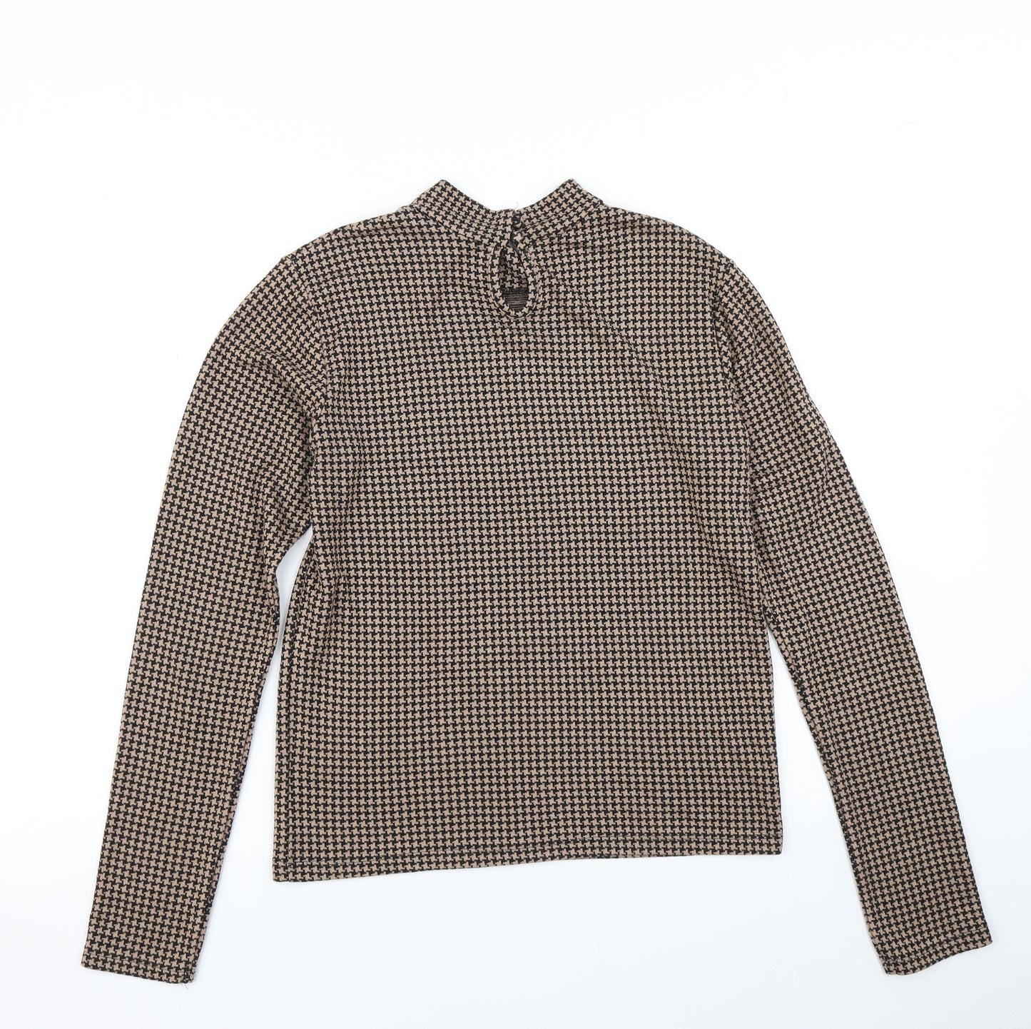 Primark Womens Black Houndstooth  Basic T-Shirt Size XS