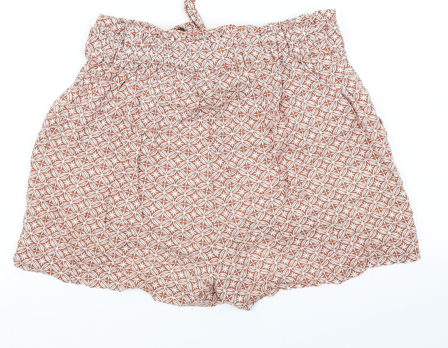 Primark Womens Brown Floral  Mom Shorts Size 10