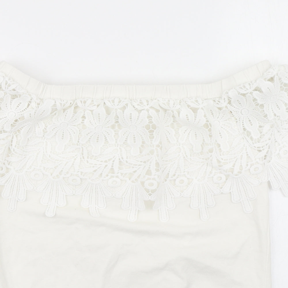 V Womens White   Basic Tank Size 10