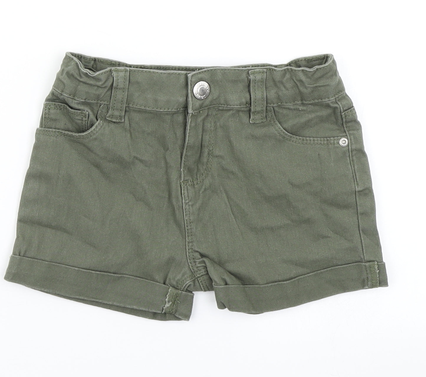 Denim Co Girls Green  Denim Cargo Shorts Size 3-4 Years