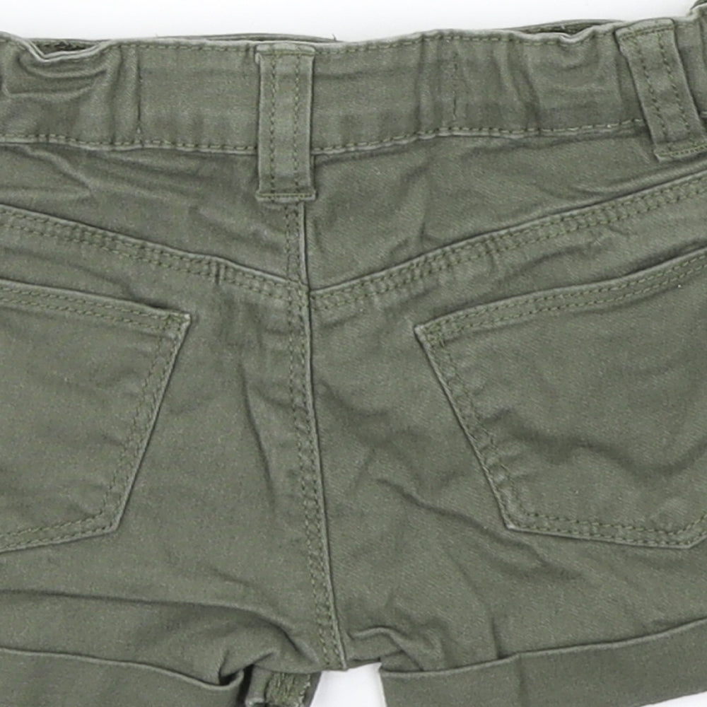 Denim Co Girls Green  Denim Cargo Shorts Size 3-4 Years