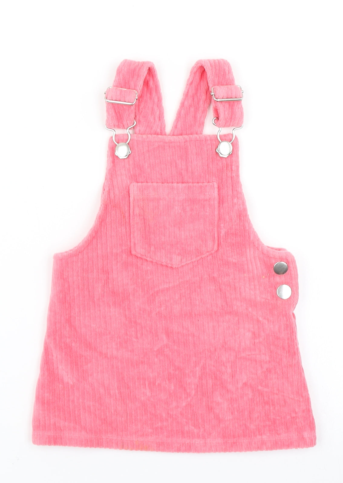 F&F Girls Pink  Corduroy Pinafore/Dungaree Dress  Size 12-18 Months