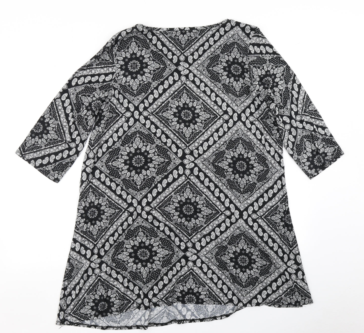 George Womens Black Paisley  A-Line  Size 20