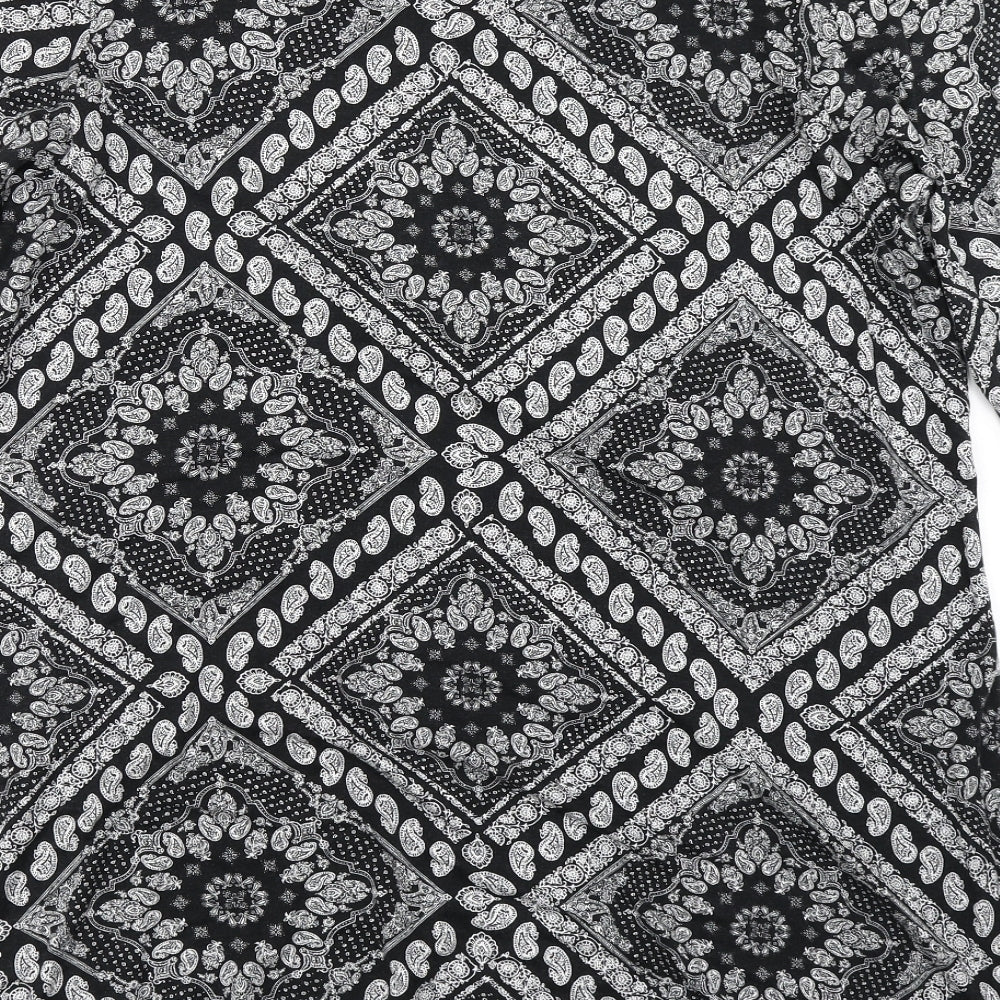 George Womens Black Paisley  A-Line  Size 20