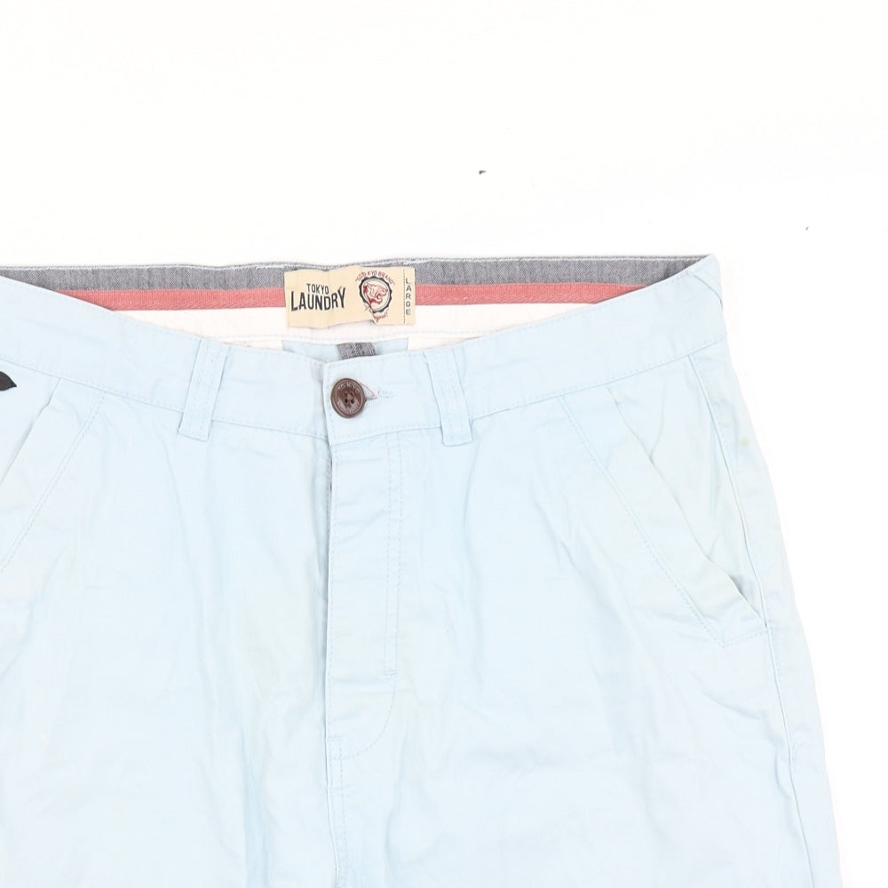 Tokyo Laundry Mens Blue   Chino Shorts Size L