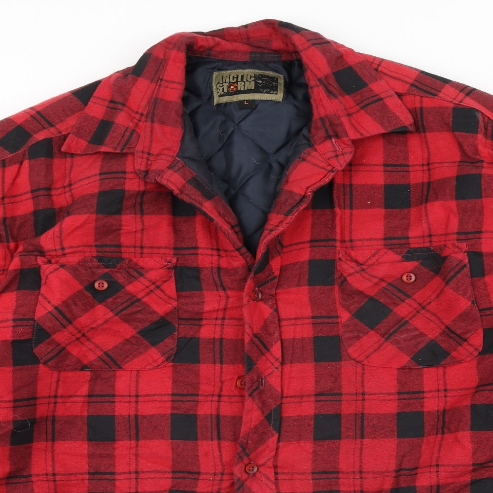 Arctic storm Mens Red Plaid  Jacket  Size L