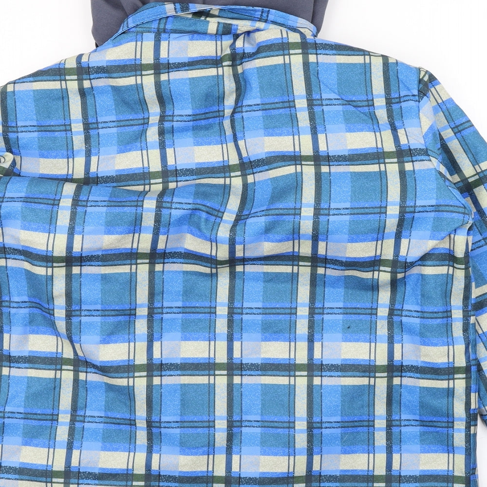 Preworn Mens Blue Plaid  Jacket  Size L