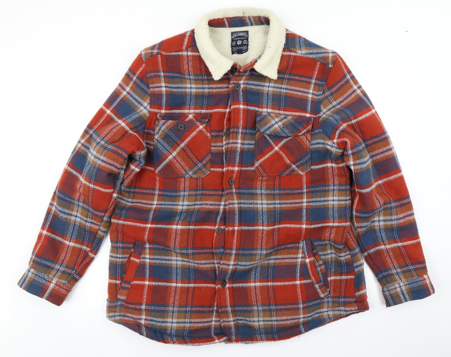 Tokyo Laundry Mens Red Plaid Flannel Jacket  Size XL