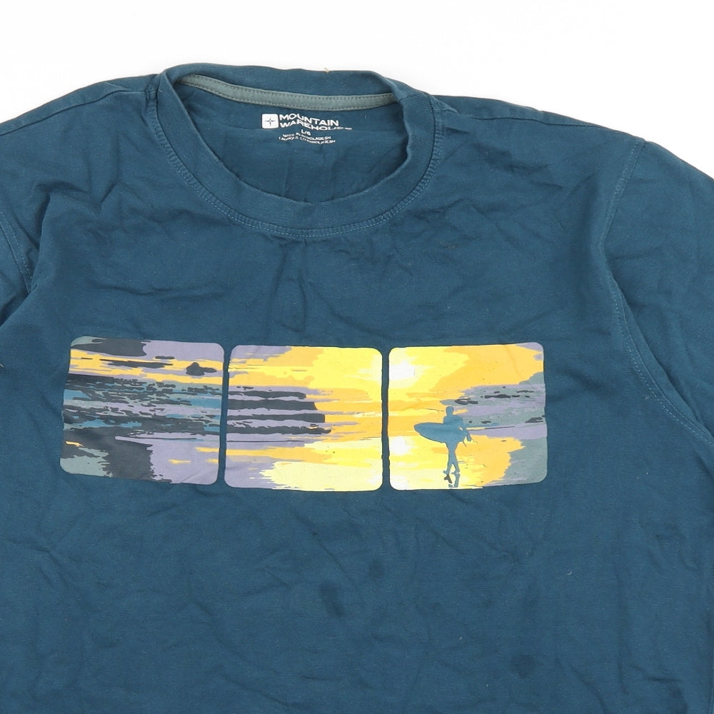 Mountain Warehouse Mens Blue    T-Shirt Size L