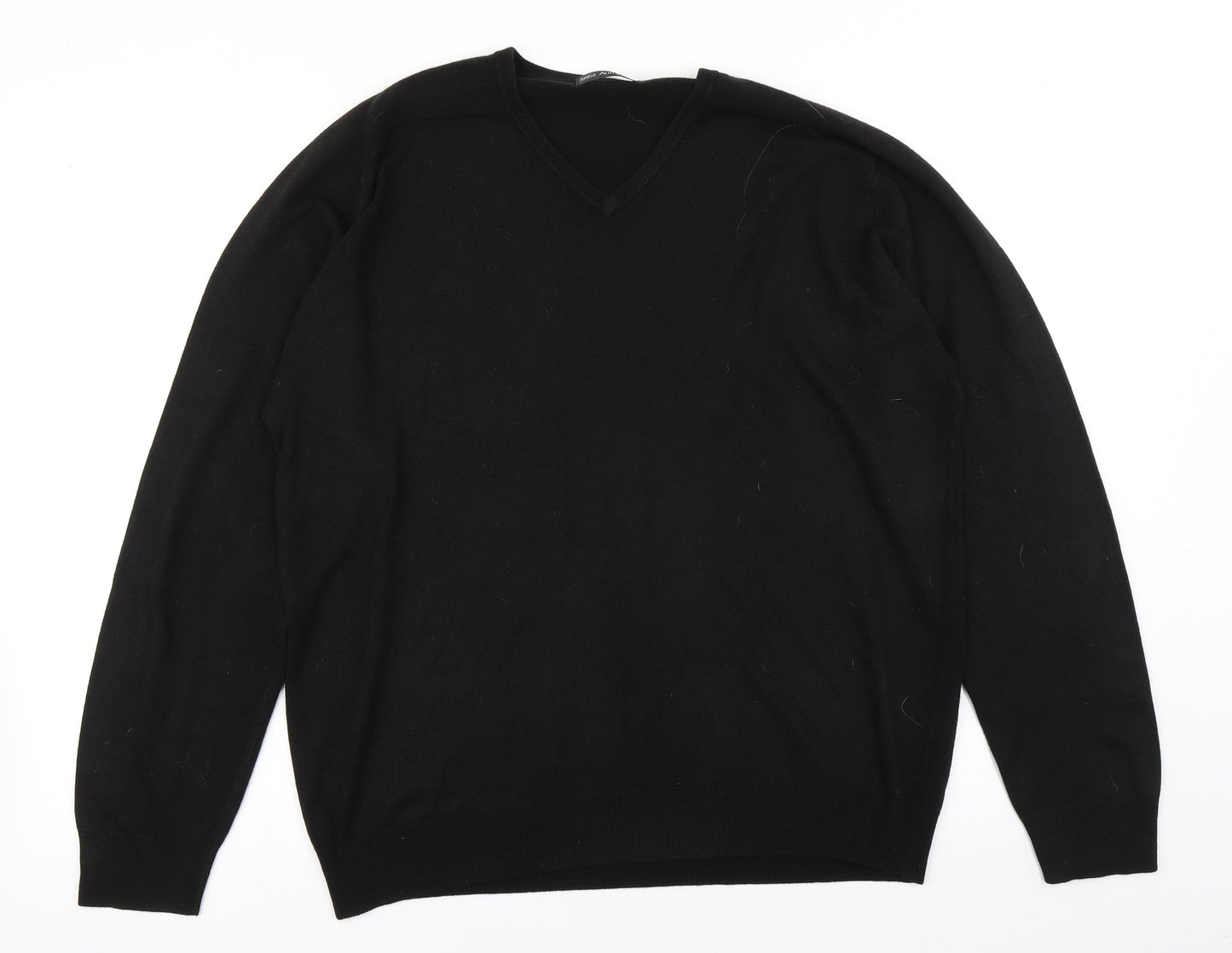 Autograph Mens Black  Knit Pullover Jumper Size L