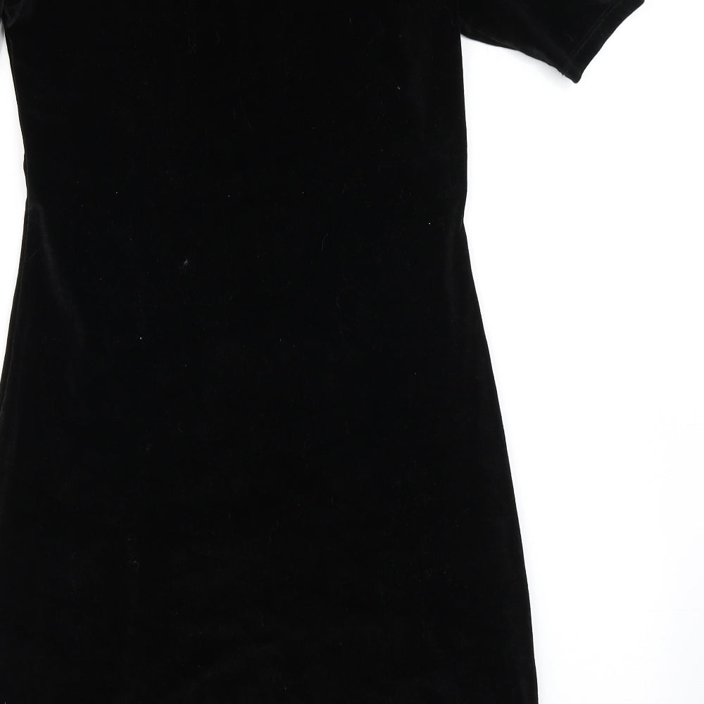 TU Womens Black  Velour Bodycon  Size 12