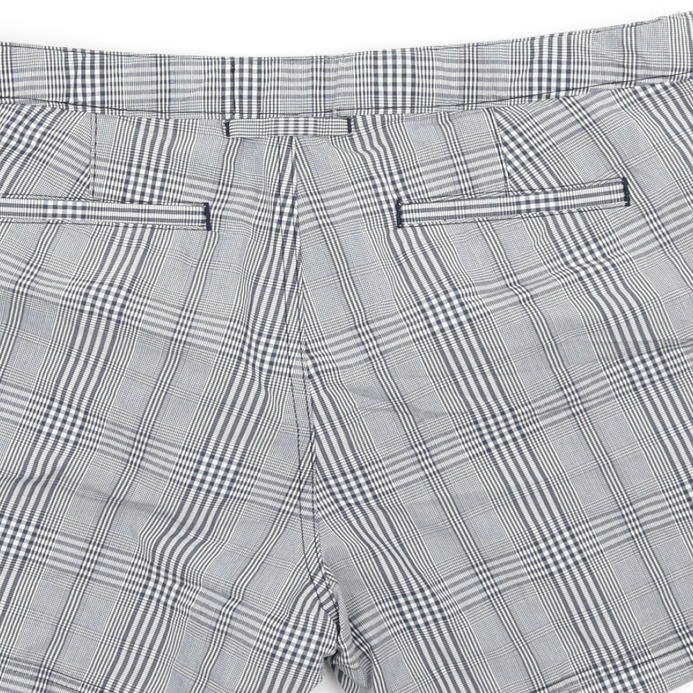 David Gandy Mens Beige Plaid  Athletic Shorts Size 34 in