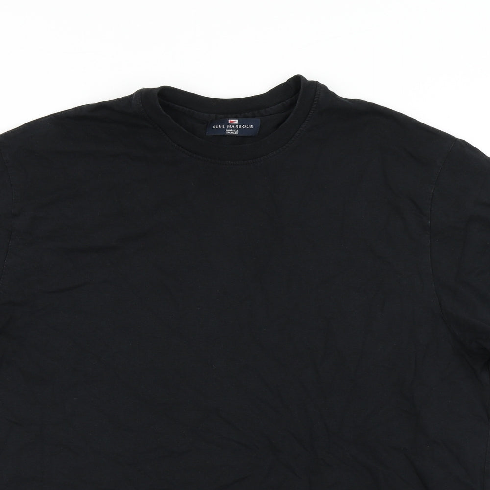Blue Harbour Mens Black    T-Shirt Size L