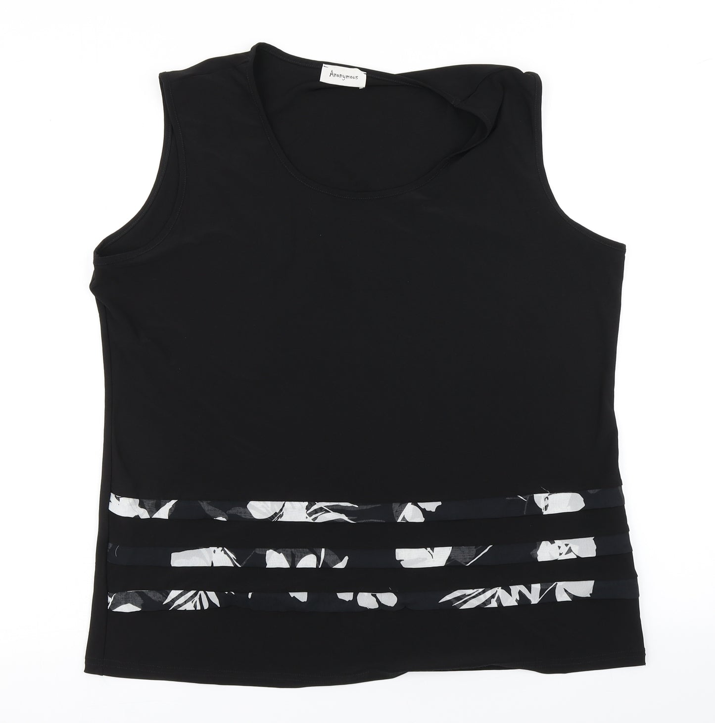 Anonymous Womens Black   Basic Tank Size 20