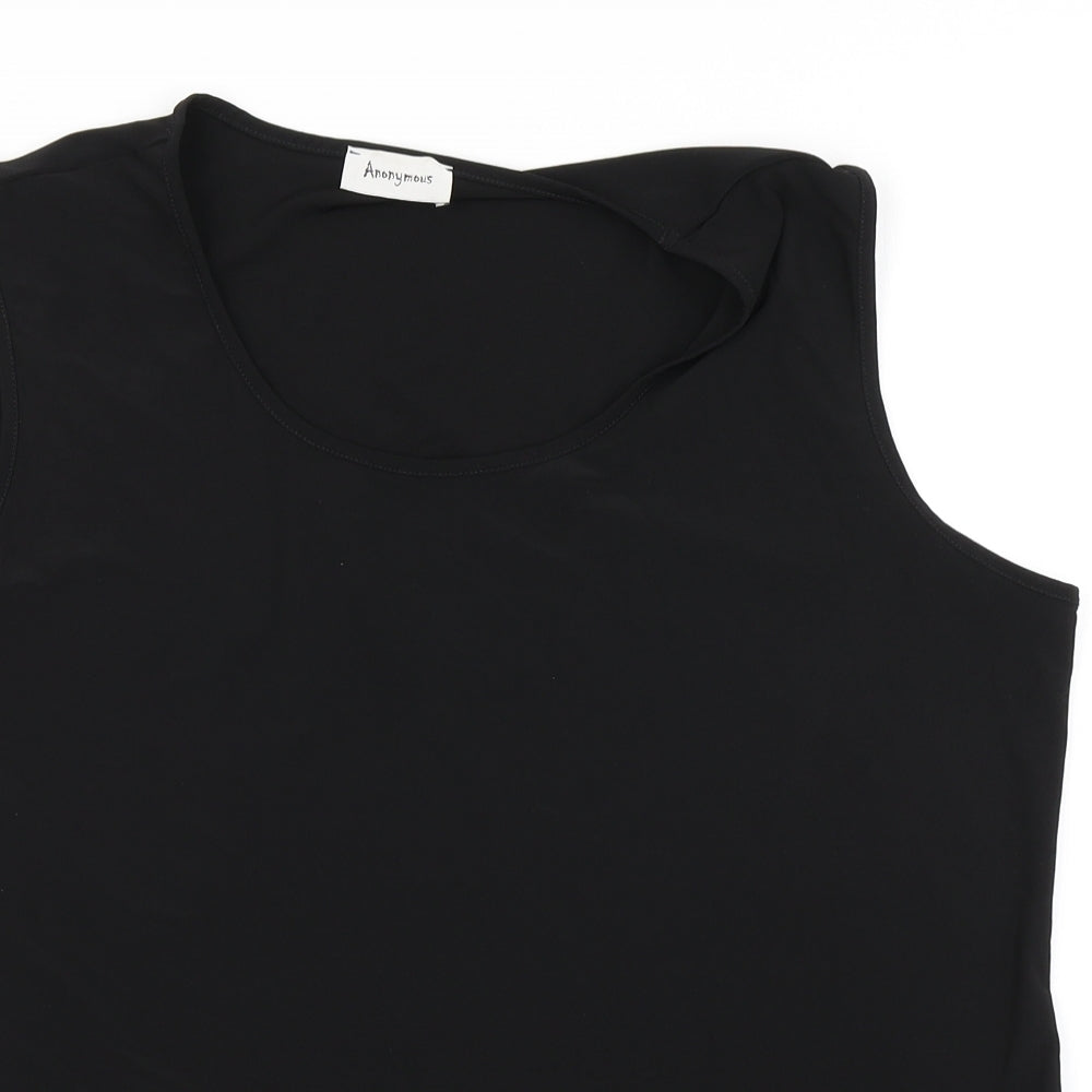 Anonymous Womens Black   Basic Tank Size 20