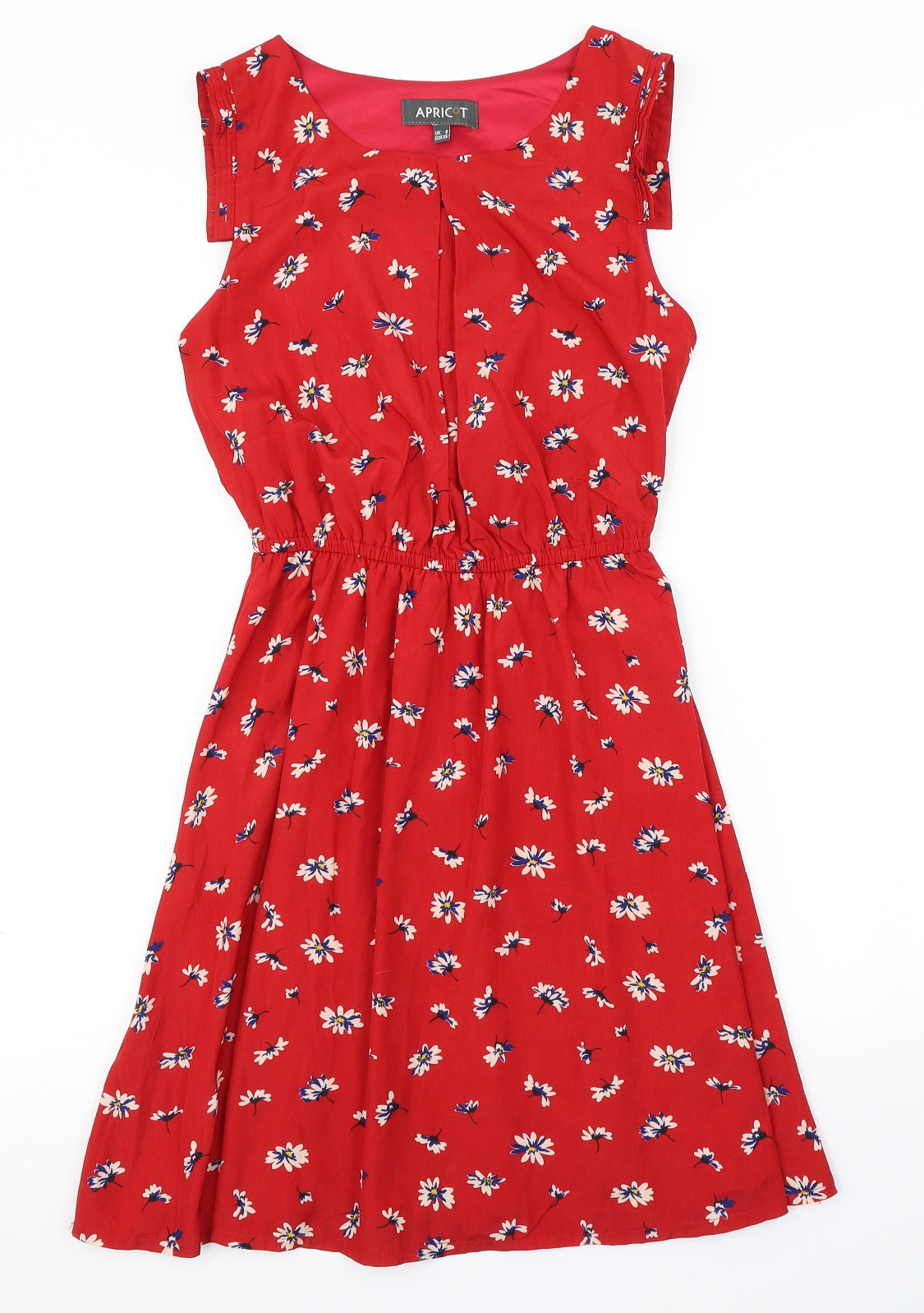 Apricot Womens Red Floral  Skater Dress  Size 8